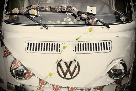 VW camper van vinatge wedding