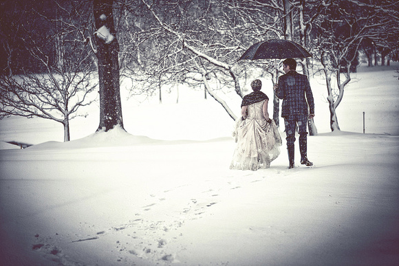 Winter wedding photography